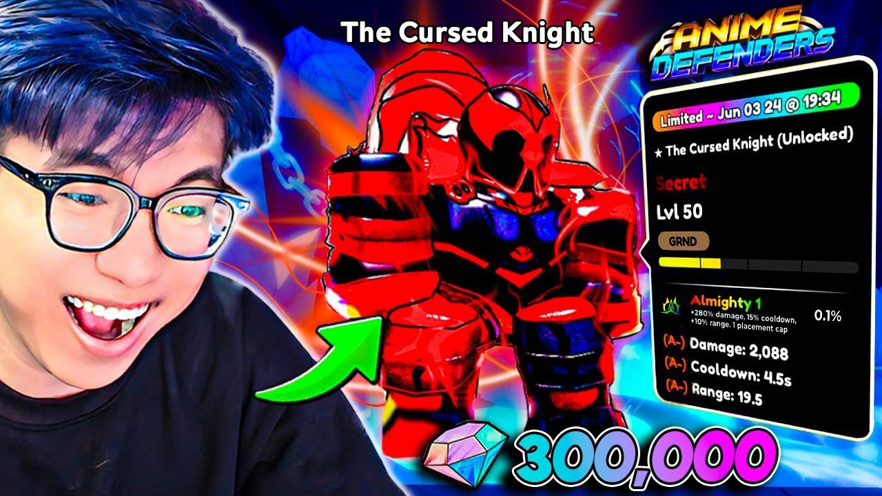 BI HUỲNH ĐÃ SỞ HỮU THE CURSED NIGHT (Huyết Xích Igris) KHÓ LẤY NHẤT GAME 0,001% ANIME DEFENDERS