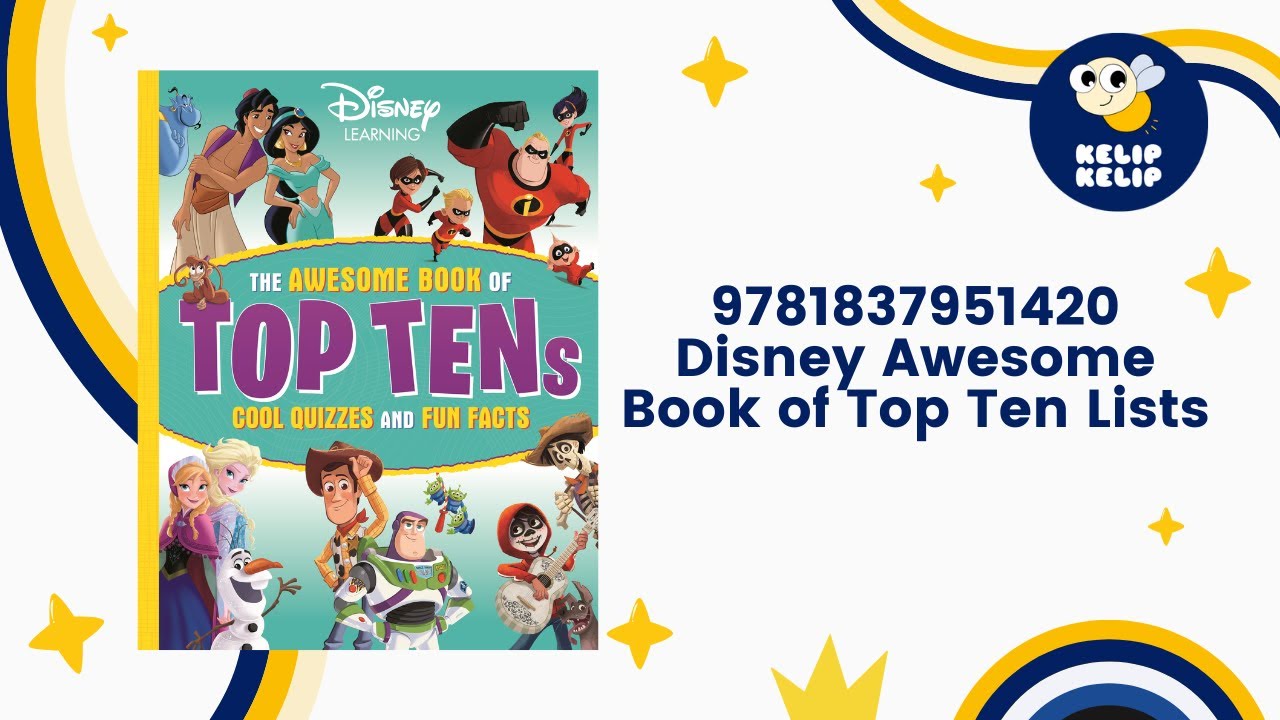 9781837951420 Disney Awesome Book of Top Ten Lists with Cool