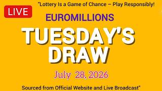 The National Lottery Euromillions Draw Live results from Tuesday 28 Jul 2026 | Euro Millions