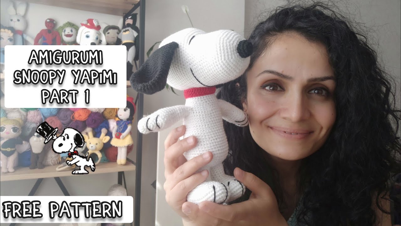 Amigurumi Snoopy Yapımı Part 1 #amigurumiköpekyapımı #freepatternamigurumi #diy #amigurumisnoopy