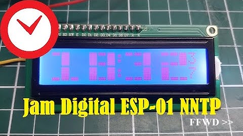Jam Digital WiFi ESP-01 + LCD 16x2 dan Data NNTP Server  *  ESP-01 NNTP Clock