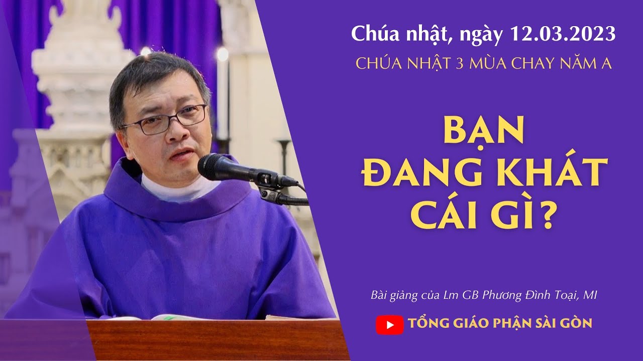 Outline Video Bạn đang khát cái gì? - Lm GB Phương Đình Toại, MI | CN 3 MC năm A