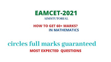 EAMCET 2021 || circles-2 full marks guaranteed  MOST EXPECTED - QUESTIONS