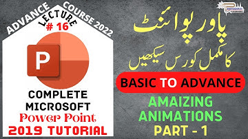 MS Power Point Tutorial in Urdu/Hindi - Complete PowerPoint Presentation - Lecture # 16 - Plearning