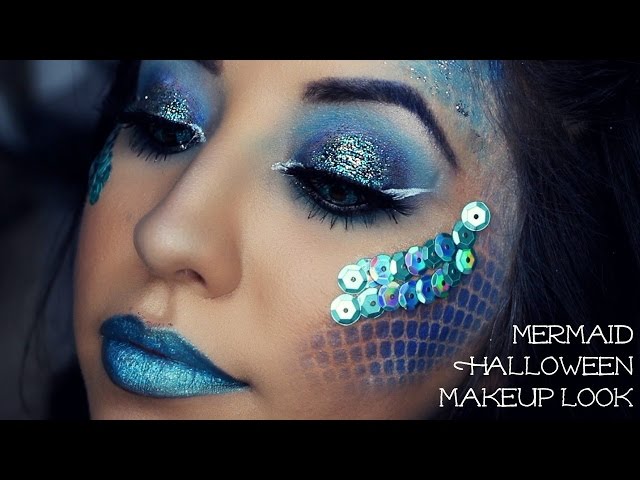 Drugstore Mermaid Costume Makeup Tutorial- with Scales & Glitz! - All  Things Beautiful XO