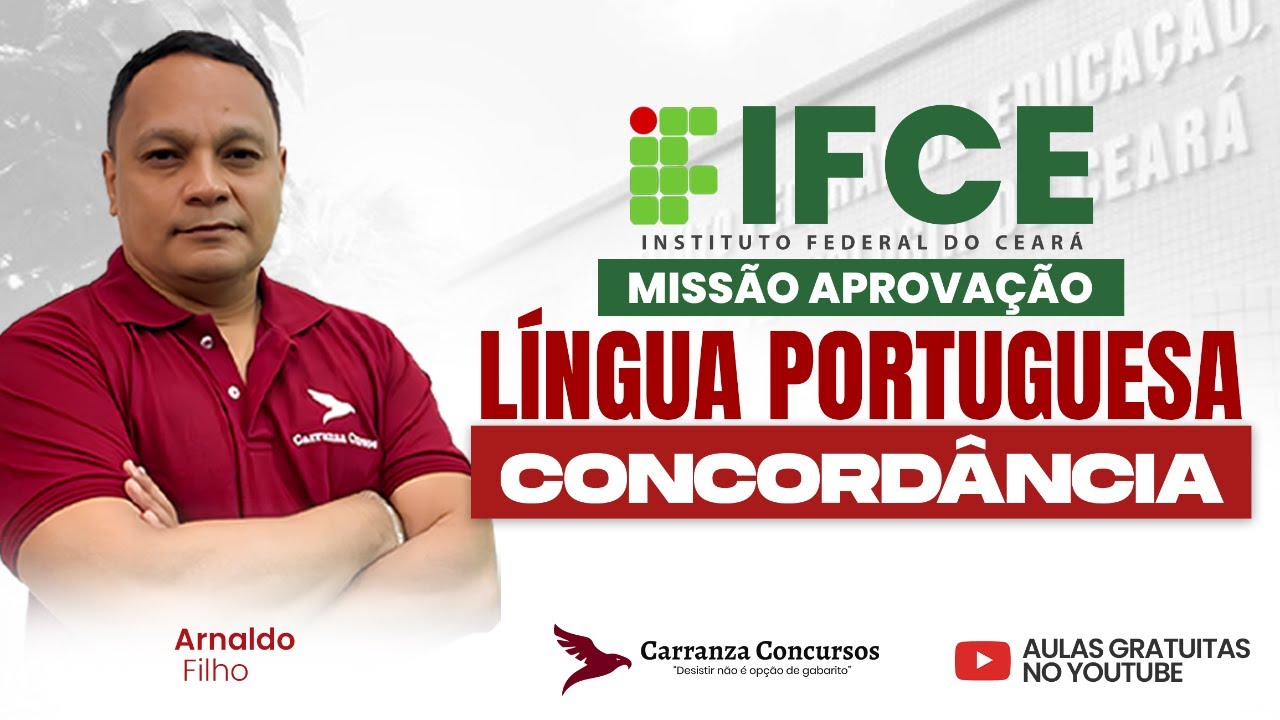 Concurso IFCE | Língua Portuguesa | Concordância | Planejamento de Estudos em 50 Dias