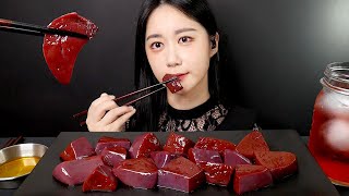 MUKBANG [Raw Liver] Raw Beef Liver Real Sound MUKBANG | ASMR | EATING SOUND