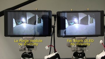 LaForge single receiver versus Fat Shark OLED single receiver with Triumph antennas