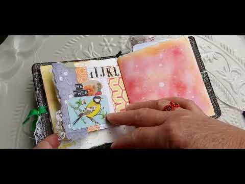 Art Journal with soft fabric and paper - ready.