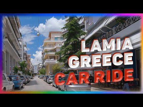 The Old City Of Lamia, Greece. Car Ride . Deep house music