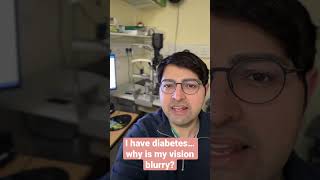 I have diabetes… why is my vision blurry? Eye doctor explains. #short #shorts #shortsvideo
