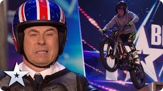 Most DANGEROUS act! MOTORBIKE MASTER Jack Price calls David to the stage! | Auditions | BGT 2020