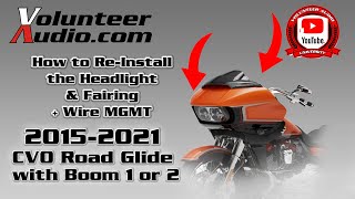 How to Re-install the Head Light & Fairing on a 2015-2021 Harley CVO Road Glide with Boom 1/2