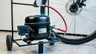 I Built a Portable Silent AIR COMPRESOR from a Fridge!