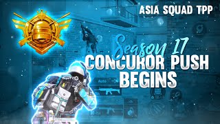 Conqueror push Begins | Season 17 Rank Push | Asia squad TPP | Freestyle GamerX |