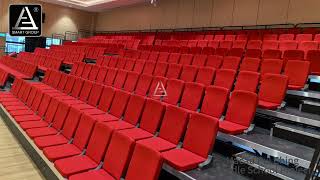 9 Rows 18m Retractable Seating System Telescopic Bleachers Seating for Sale