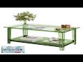 VEVOR Acrylic Coffee Table 2 Tiers Center Table with Storage Shelf Modern