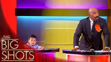 4-jarig genie neemt het op tegen Steve Harvey in een quiz! 🧠 | Little Big Shots