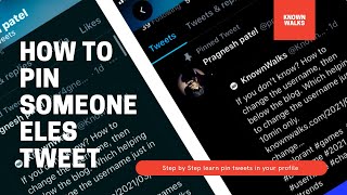 How to pin someone Else tweet in our Twitter profile 2021 screenshot 3
