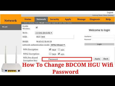 How To Change BDCOM HGU WIFI Password | See Connected HGU Wifi Password | BDCOM HGU WIFI password