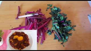 طريقة تحضير أوراق الشمندر أو البابا لذيذة وصحية/beetroot leaves salad