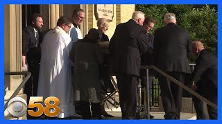 Clergy sex abuse survivors protest former Archbishop Rembert Weakland's funeral Mass