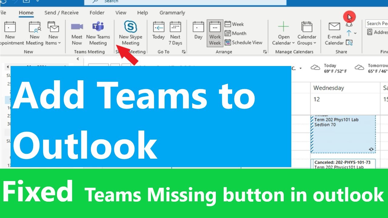 Microsoft Teams Meeting Button Missing In Outlook How To Add 