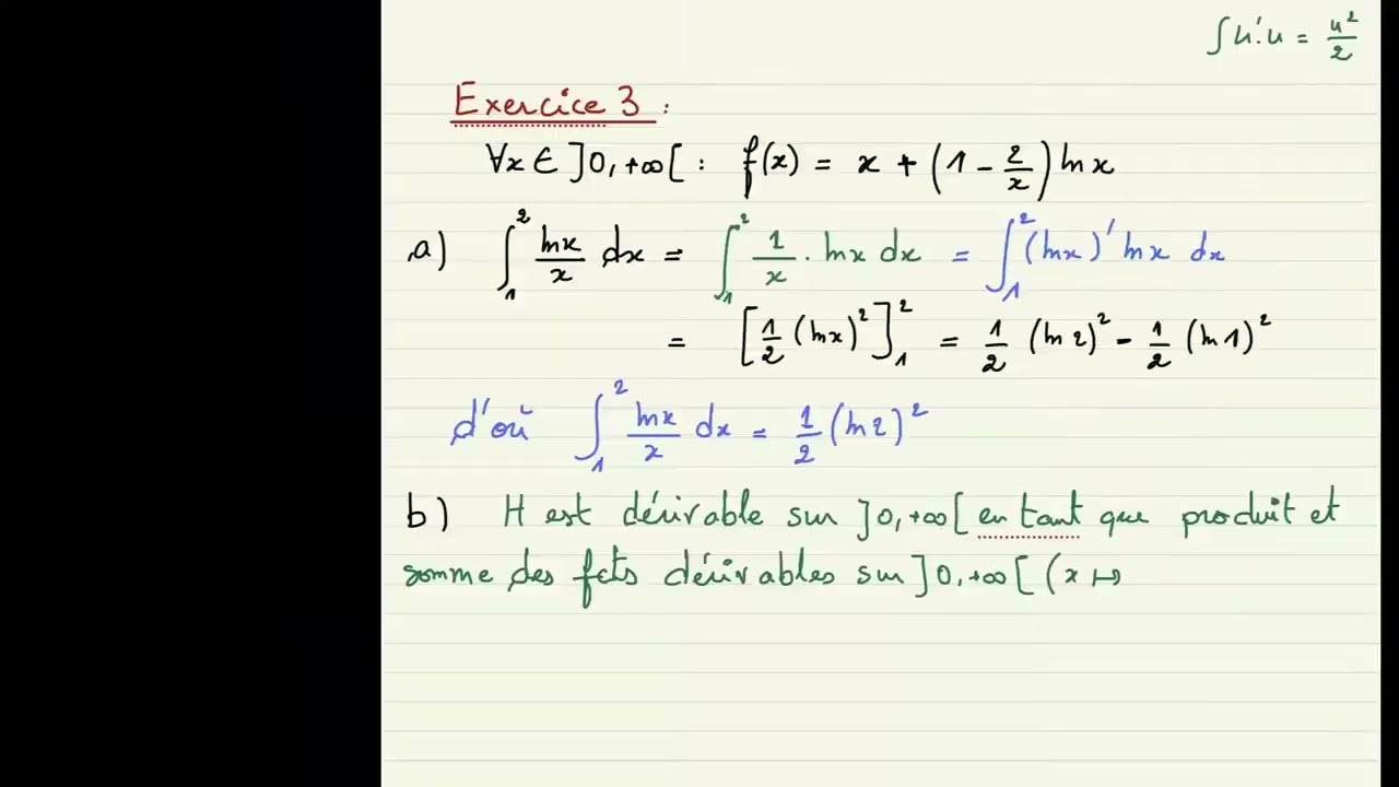 2BAC | Calcul Des Integrale - Series D'exercices -3 
