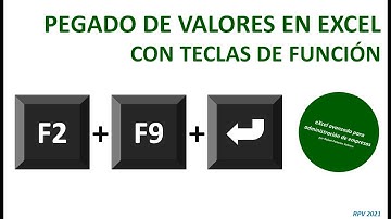 Pegar valores con teclas de función en Excel