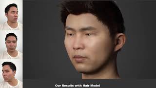 Results with Hairs of "High-Fidelity 3D Digital Human Head Creation from RGB-D Selfies"