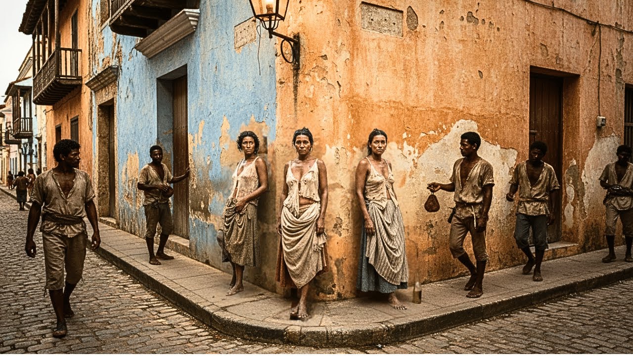 Así era vivir en las calles de Cartagena en 1810 (Reconstrucción por IA)