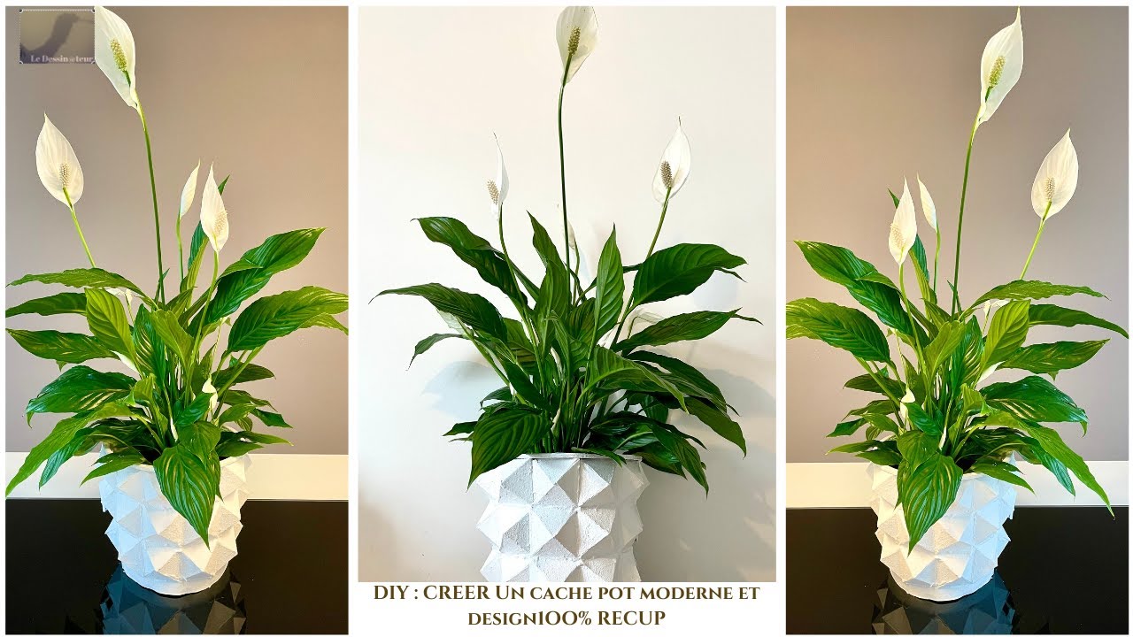 DIY : CREER UN CACHE POT DESIGN ET MODERNE AVEC 100% RECUP