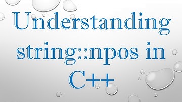 Understanding string::npos in C++
