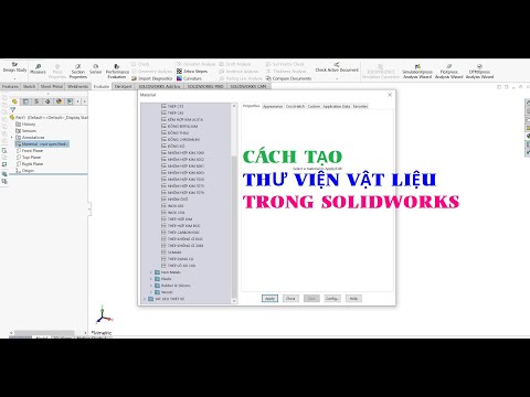 Cách tạo thư viện vật liệu| Material library | Solidworks