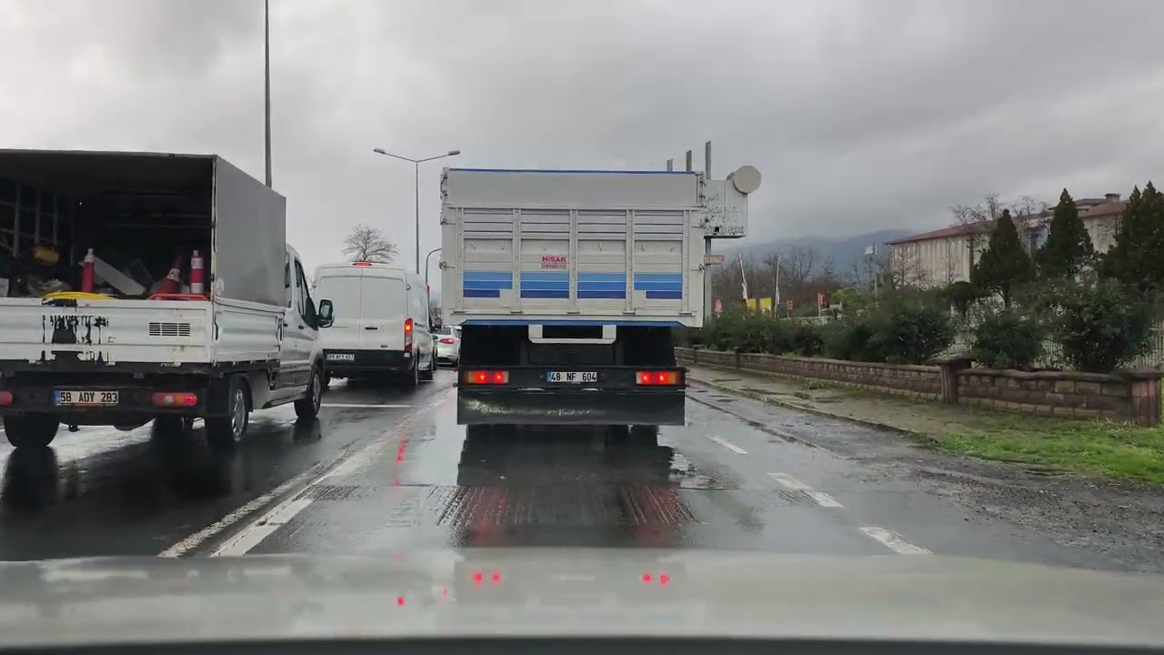 Nazilli Sultanhisar Aydın Yol Videosu Yağmurlu Sessiz