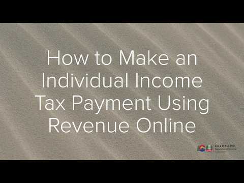 How to Make an Individual Income Tax Payment Using Revenue Online