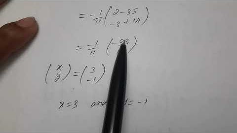 11th Business Maths Chapter 1 Matrices and Determinants - Class 29