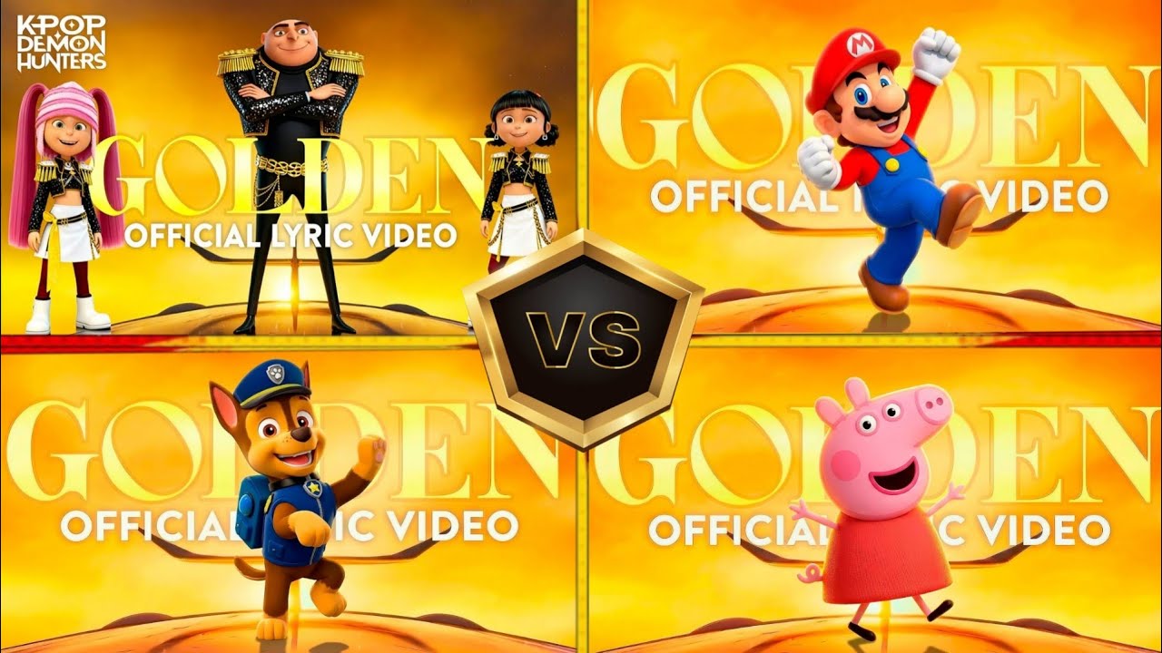 GOLDEN MARIO BROS 🆚 RASH PATRUL 🆚 PEGGA PIG🆚 MINIONS WHO IS BEST?#golden #tileshop