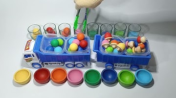 Color Sorting Reverse Video | Wooden Balls #asmr #satifying #color #reverse #sorting #woodenballs