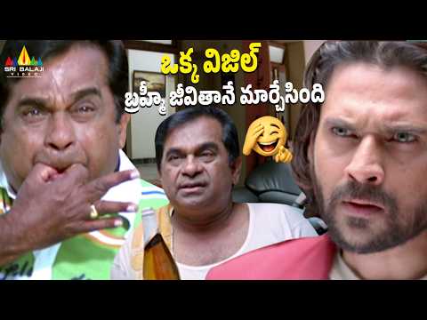 ఒక్క విజిల్ బ్రహ్మీ జీవితానే మార్చేసింది | Krishna | Brahmanandam Crazy Comedy | Telugu Movie Scenes