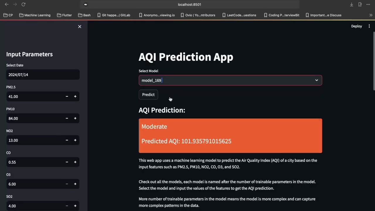 Predicting Air Quality Index (AQI) | TensorFlow Models Demo