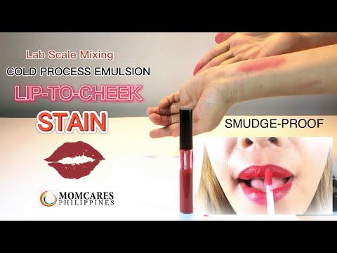 Lip-To-Cheek Color Stain using Cold Process Emulsion Formula - Lab Scale  Mixing 