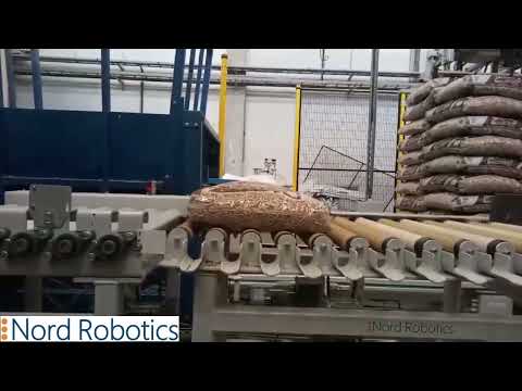 Robotic bag palletizing system