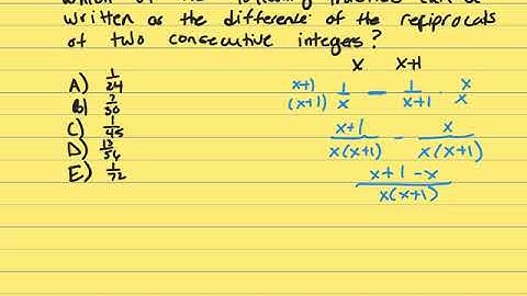 Difference of the reciprocals