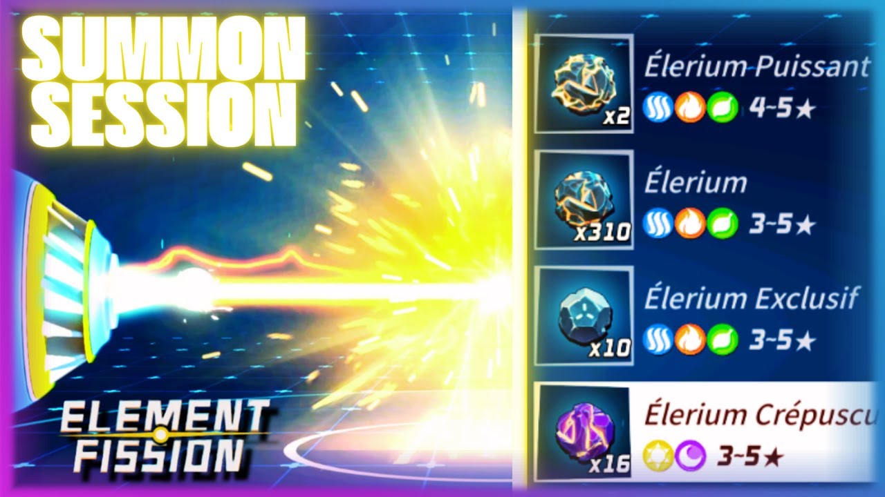 Element Fission : ⭐Summon Session⭐ ! ( New Elemons ? ) - YouTube