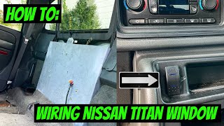 How to Wire Your Nissan Titan Rear Window Swap for a Duramax!!!