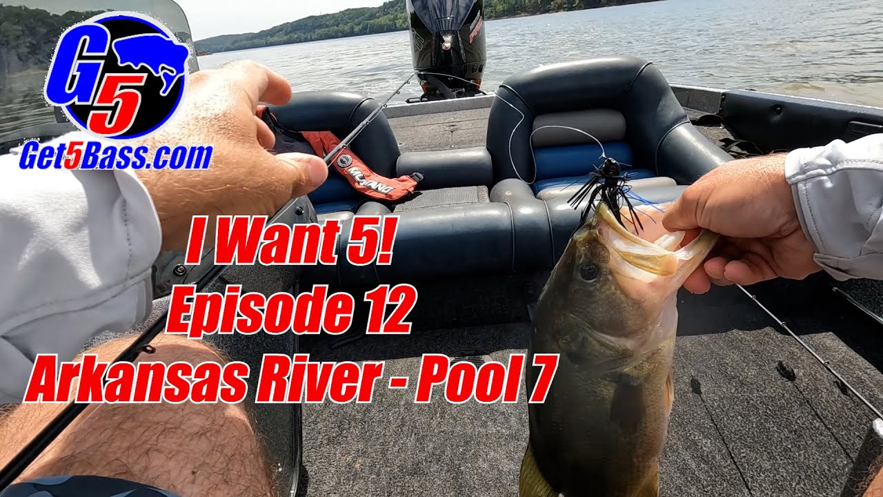Arkansas River – Pool 7 Bass Fishing – I Want 5! Episode 12 #arkansasbassfishing #arkansasriver #jig