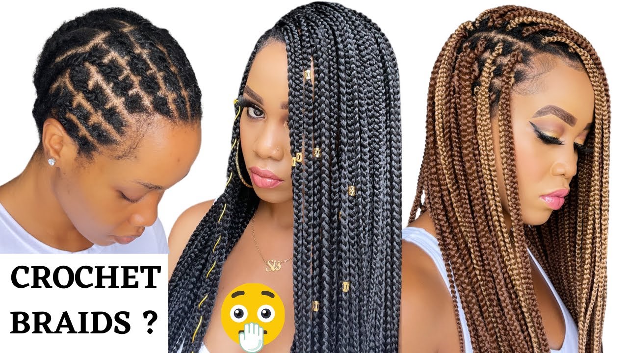 🔥EASY CROCHET BOX BRAIDS /🚫 NO RUBBER BANDS /2 WAYS/ Beginner Friendly