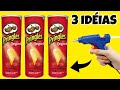 3 IDÉIAS INCRÍVEIS COM LATAS DE BATATA 🍟♥️