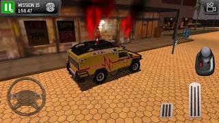Direksiyonlu İtfaiye Arabası Yangın Söndürme Simulator 2018 | Emergency Driver Simulator City Hero screenshot 4